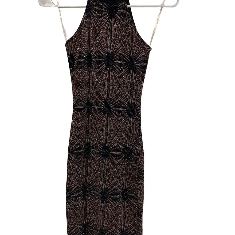 Eclipse Black Halter Bodycon Dress